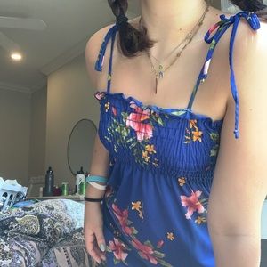 floral tie strap dress